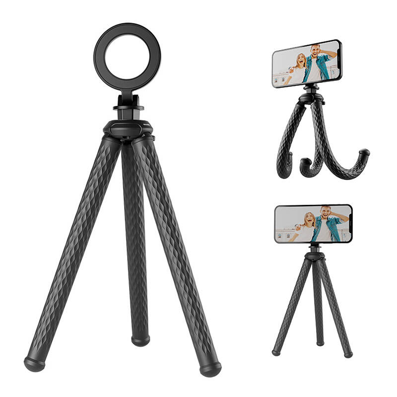 TELESIN flexible tripod for phones Fekete