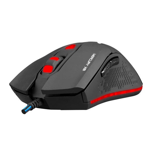 Everest  Mercury X8   3200 DPI optikai RGB LED Gamer Egér Fekete 
