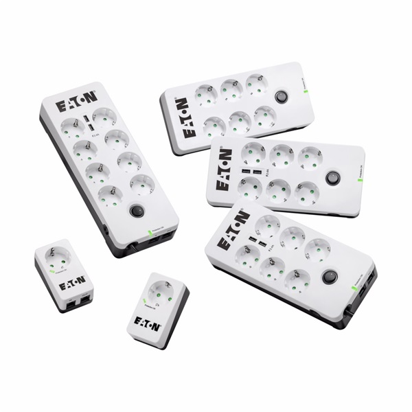 Eaton PB6UD ProtectionBox 6, 6×DIN túlfesz-védő aljzat + 2xUSB