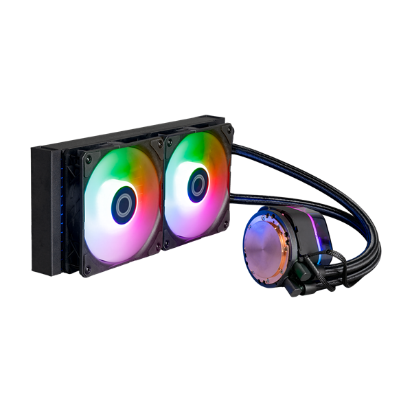 COOLER MASTER CPU hűtő MASTERLIQUID 240 ATMOS (vízhűtés), 2 Ventilátoros, ARGB Gen2, fekete COOLER MASTER CPU hűtő MASTERLIQUID 240 ATMOS (vízhűtés), 2 Ventilátoros, ARGB Gen2, fekete