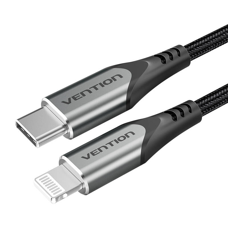 USB 2.0 to Lightning Cable Vention TACHH 2m Gray USB 2.0 to Lightning Cable Vention TACHH 2m Gray