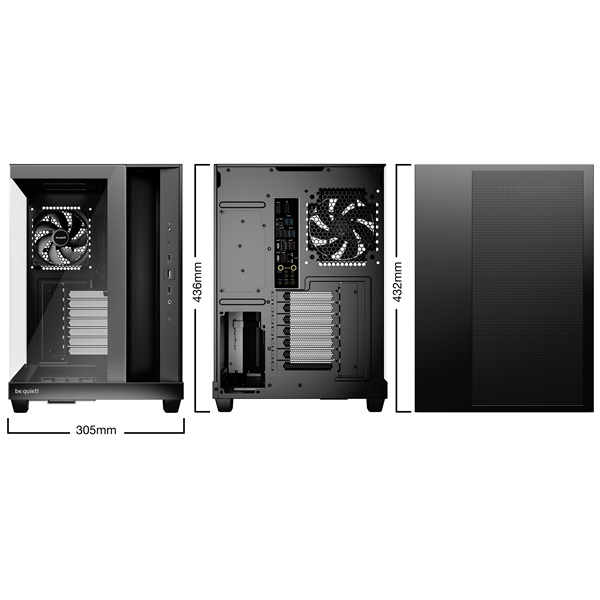 Be Quiet! Számítógépház - LIGHT BASE 500 Black (ATX, edzett üveg oldallap, fekete)