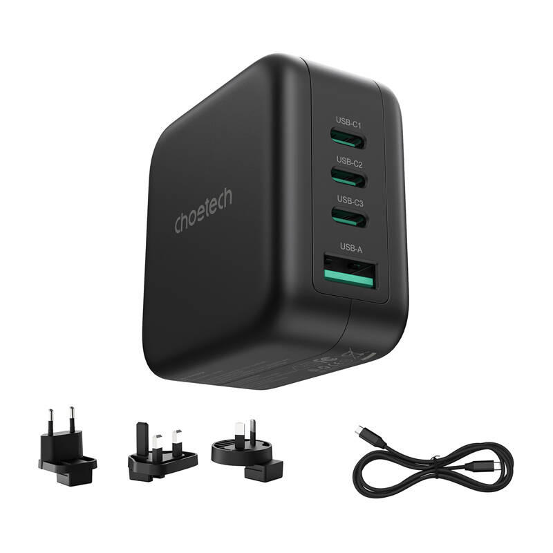 Choetech PD6055 70W GaN hálózati töltő amerikai  EU, UK, AU adapterekkel