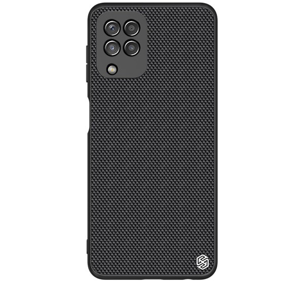 NILLKIN TEXTURED műanyag telefonvédő (érdes felület, közepesen ütésálló, szilikon keret, 3D minta) FEKETE [Samsung Galaxy M22 (SM-M225F)]