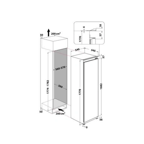 Whirlpool WHSD18F013C2 P  7 rekeszes Beépíthető fagyasztó szekrény