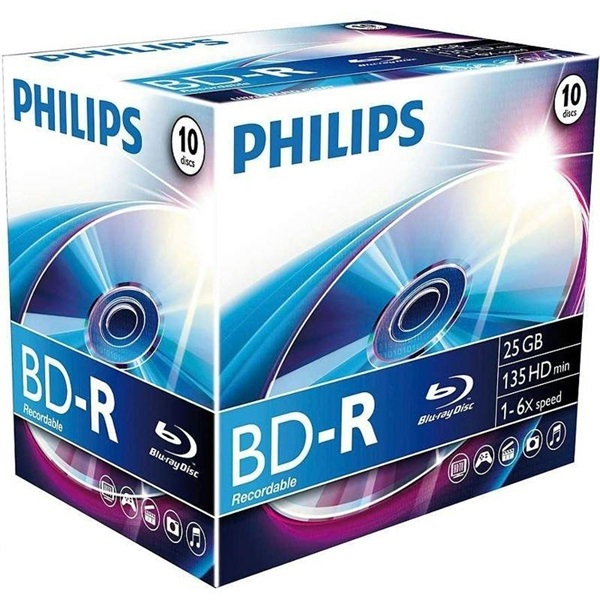 Philips BD-R25 25Gb 6x írható Blu-Ray lemez