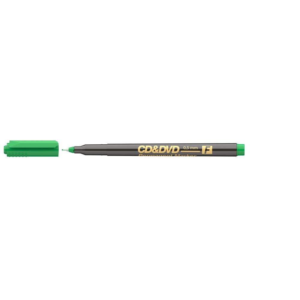 ICO Alkoholos marker 0,5mm, CD/DVD F , zöld (9580068002)