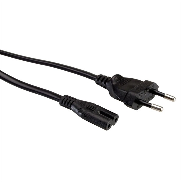 Value Tápkábel Hálózati, Europlug - C7,   5m, fekete (19.99.2094-50)