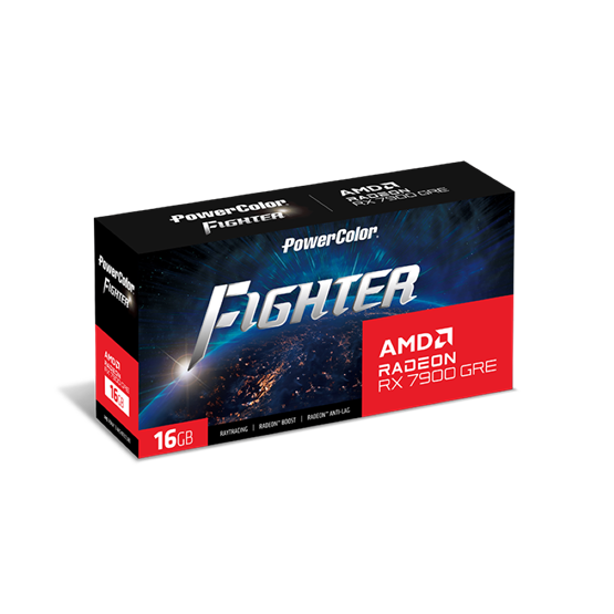 PowerColor AMD RX 7900 GRE Fighter 16GB GDDR6  RX7900GRE 16G-F/OC Videókártya
