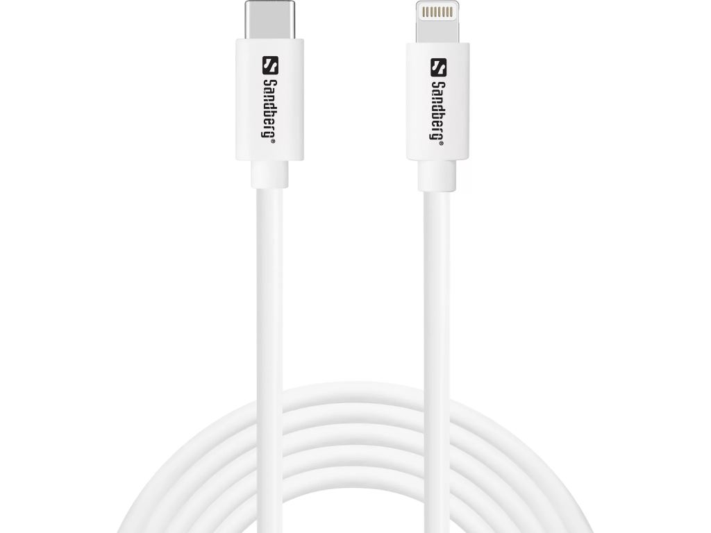 Sandberg USB-C - Lightning kábel 2m fehér (136-59)