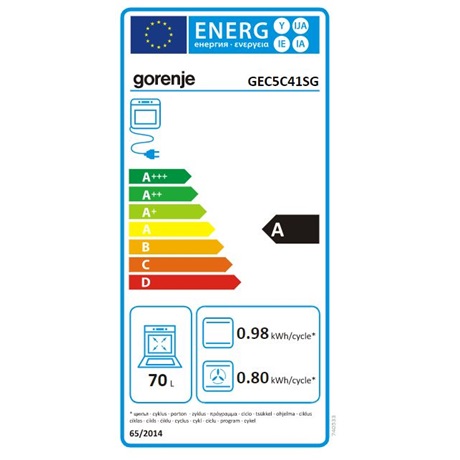Gorenje GEC5C41SG TŰZHELY KERÁMIALAPOS