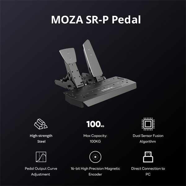 Moza Racing kiegészítő SR-P Pedál szett Moza Racing kiegészítő SR-P Pedál szett
