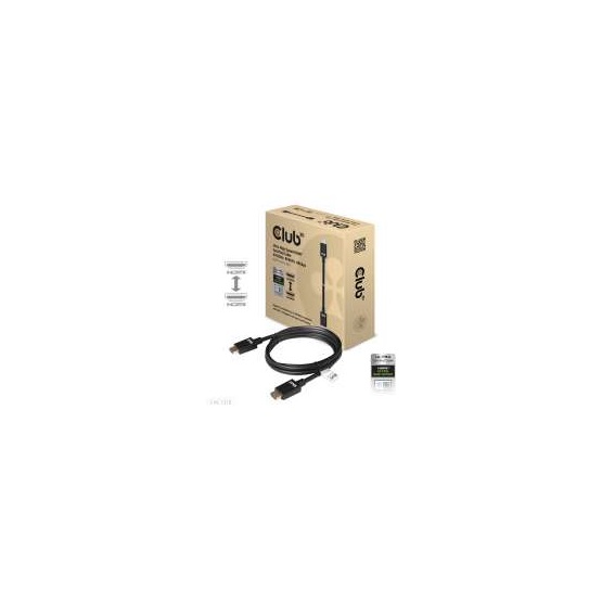  Club3D HDMI 2.1 MALE TO HDMI 2.1 MALE ULTRA HIGH SPEED 4K 120Hz  1,5m  kábel