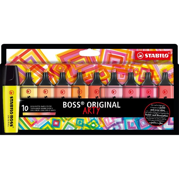 STABILO BOSS ORIGINAL ARTY meleg színek 10 db/csomag szövegkielemő készlet STABILO BOSS ORIGINAL ARTY meleg színek 10 db/csomag szövegkielemő készlet