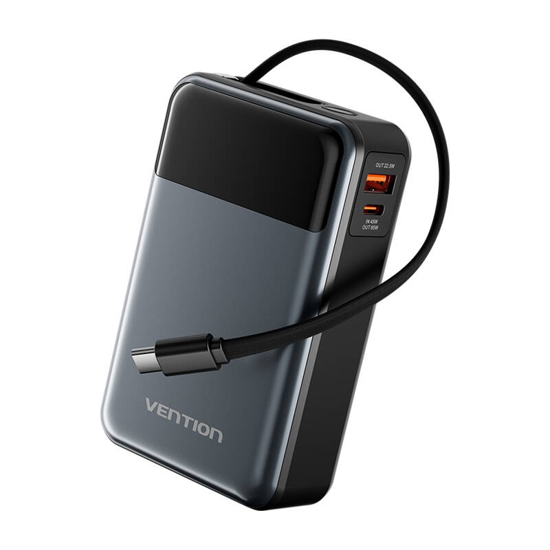 Vention FHYB0 USB-C  20000mAh 65W powerbank Fekete 
