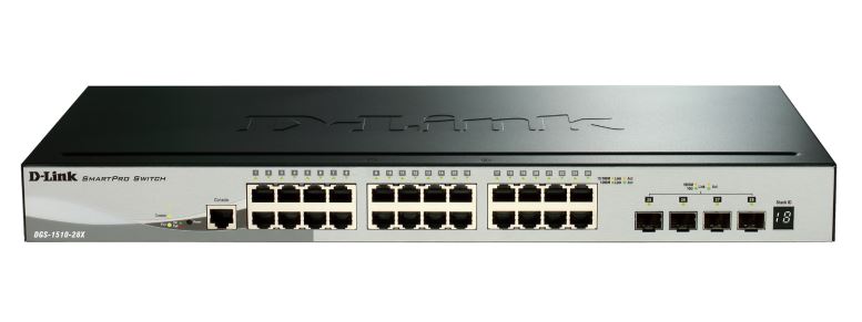D-Link DGS-1510-28X/E  28 portos menedzselhető Gigabit Switch 10G SFP+  