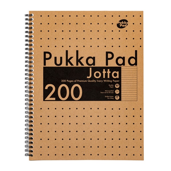 Spirálfüzet, A4, vonalas, 100 lap, PUKKA PAD "Jotta Kraft" Spirálfüzet, A4, vonalas, 100 lap, PUKKA PAD "Jotta Kraft"
