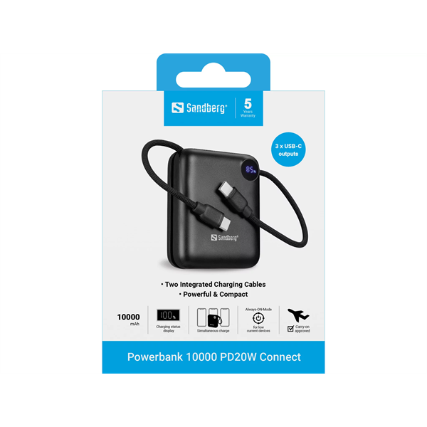 Sandberg Travel Powerbank 10000 PD20W