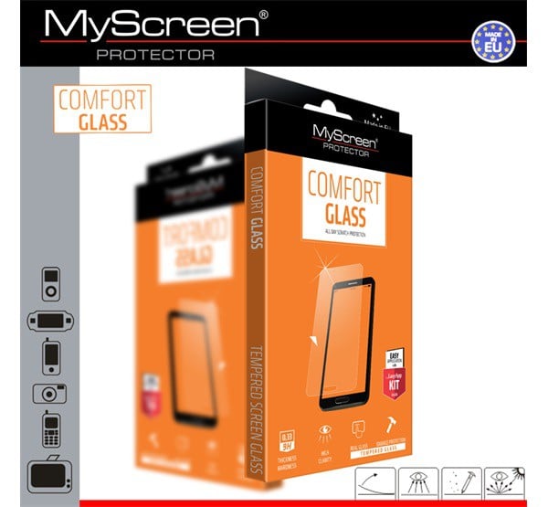 MYSCREEN COMFORT GLASS képernyővédő üveg (extra karcálló, ütésálló, 0.33mm, 9H) ÁTLÁTSZÓ [Huawei Y6 II Compact]