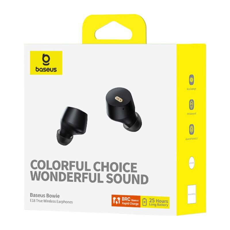 Earphones TWS Baseus Bowie E18 Fekete