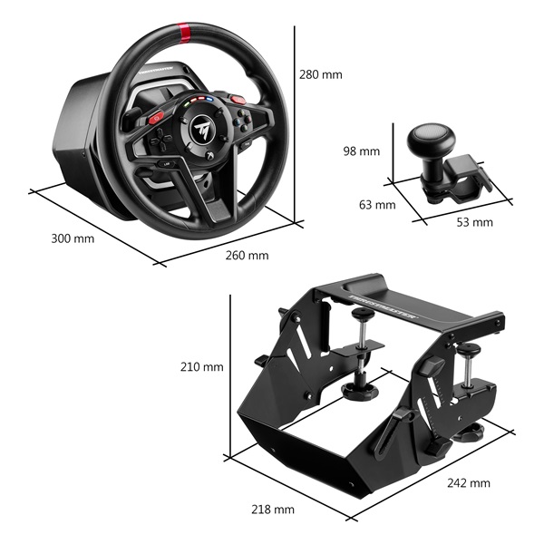 Thrustmaster T128 Simtask Pack PC/Xbox versenykormány + Steering Kit rögzítőrendszer + pedál csomag