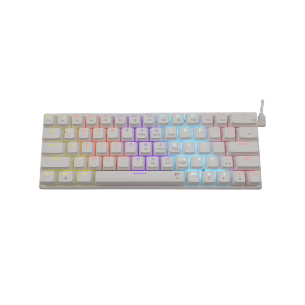 White Shark WAKIZASHI-W/R-US, GK-002211-W/R-US fehér mechanikus gamer billentyűzet, piros kapcs. angol