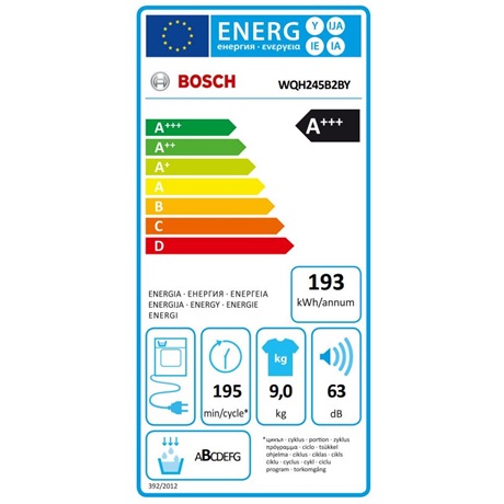 Bosch WQH245B2BY  Kondenzáció hőszivattyús szárító