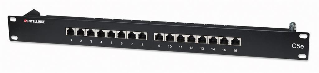 Intellinet FTP patch panel árnyékolt 16 port CAT5e 1U 19" (513470) Intellinet FTP patch panel árnyékolt 16 port CAT5e 1U 19" (513470)