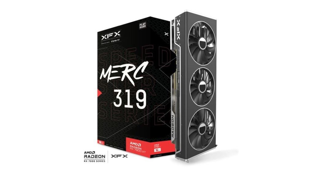 XFX RX7800X T MERC 319 Black Edition Videókártya XFX RX7800X T MERC 319 Black Edition Videókártya