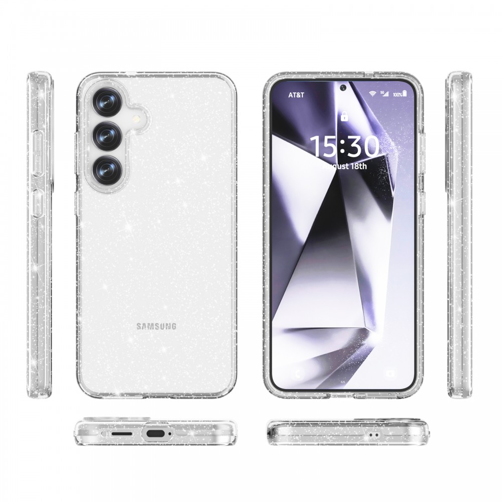 Cellect Samsung Galaxy S26 csillámos szilikon telefontok Átlátszó