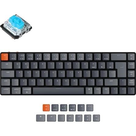Keychron K7 ISO vezeték nélküli angol gaming Gateron Blue mechanikus billentyűzet (K7-B2-UK)