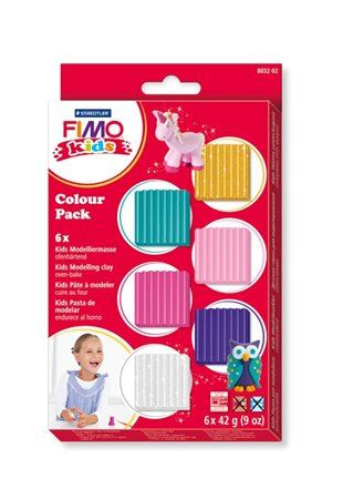 FIMO "Kids Color Pack" gyurma készlet 6x42g égethető lányoknak (8032 02)