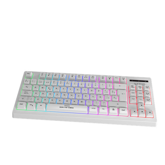 BILL MARVO Loot 30 billentyűzet+egér+egérpad combo - Fehér - UK /Membrán/