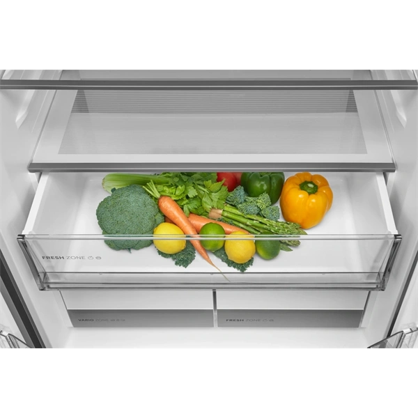 Midea MDRM587BIE70 Hűtő:276L Fagyasztó:150L No frost négyajtós hűtőszekrény Inox
