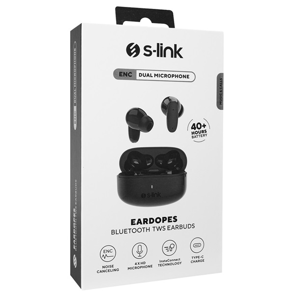 S-Link SL-TWS08 Black   mikrofon  Vezeték Nélküli Fülhallgató Fekete 