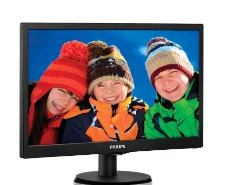 19" Philips 193V5LSB2/10 LED monitor fekete