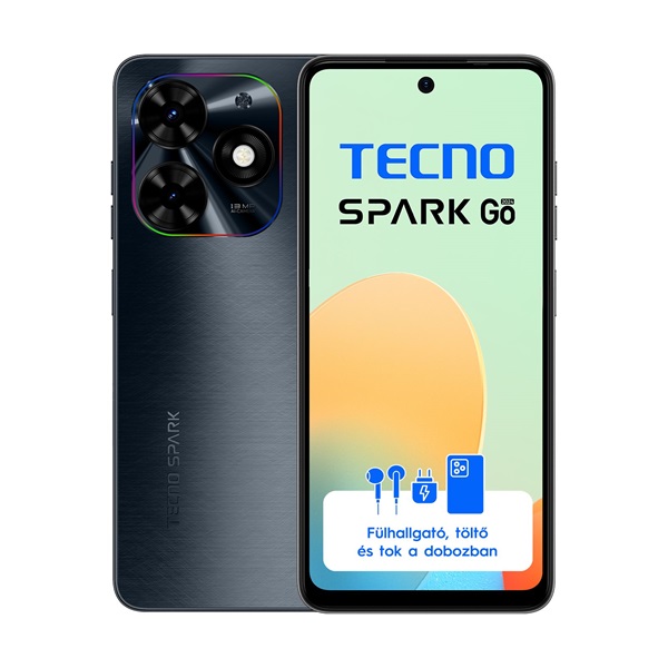 Tecno Spark Go 2024 6,56" LTE 3/64GB DualSIM Gravity Black okostelefon Tecno Spark Go 2024 6,56" LTE 3/64GB DualSIM Gravity Black okostelefon