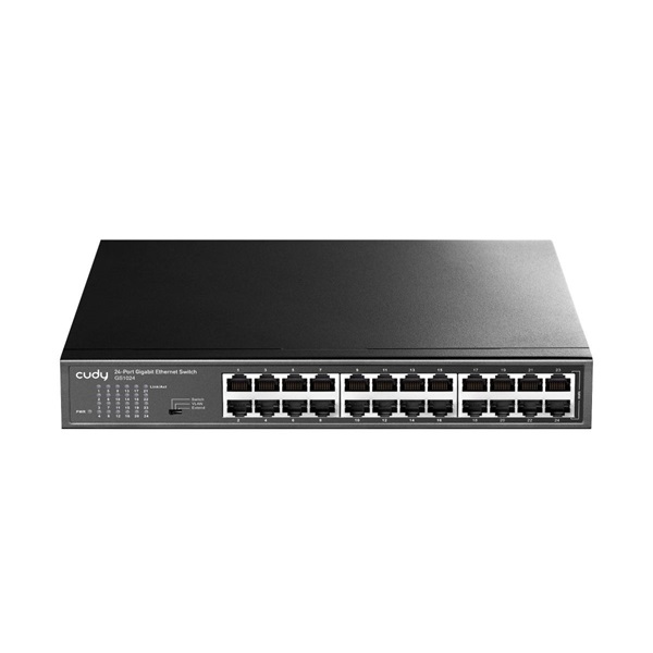 CUDY GS1024 24 portos Gigabit VLAN/Extend mód  fém ház  fekete asztali Switch