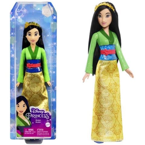 Mattel Disney Hercegnők: Csillogó Mulan hercegnő baba (HLW14)