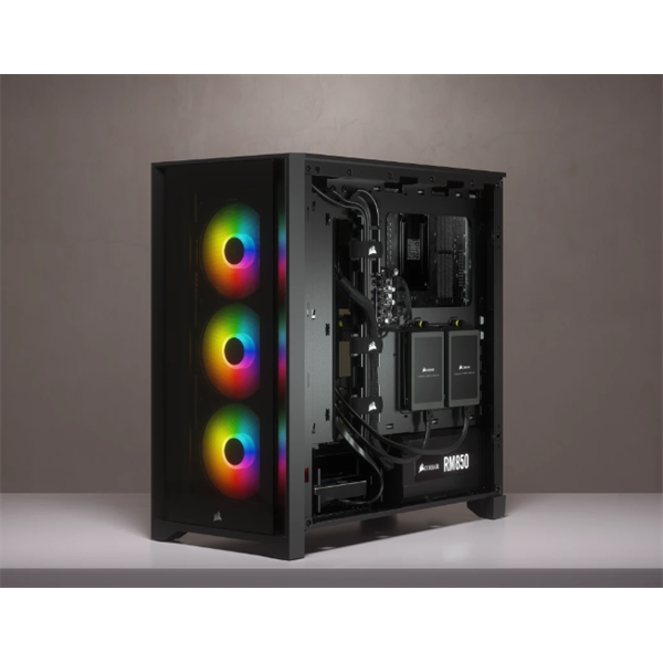 CORSAIR iCUE 4000X RGB számítógépház Fekete