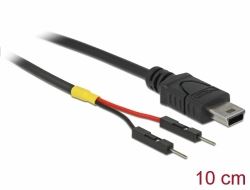 Delock  85412 Mini-B típusú USB tápkábel 2db különálló tűfejes apa véggel 10cm 