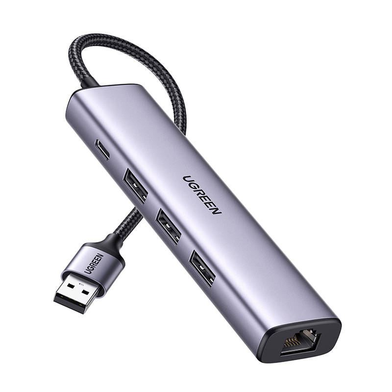 UGREEN 5in1 adapter USB-A 3x USB 3.0, RJ45, USB-C (60554) UGREEN 5in1 adapter USB-A 3x USB 3.0, RJ45, USB-C (60554)