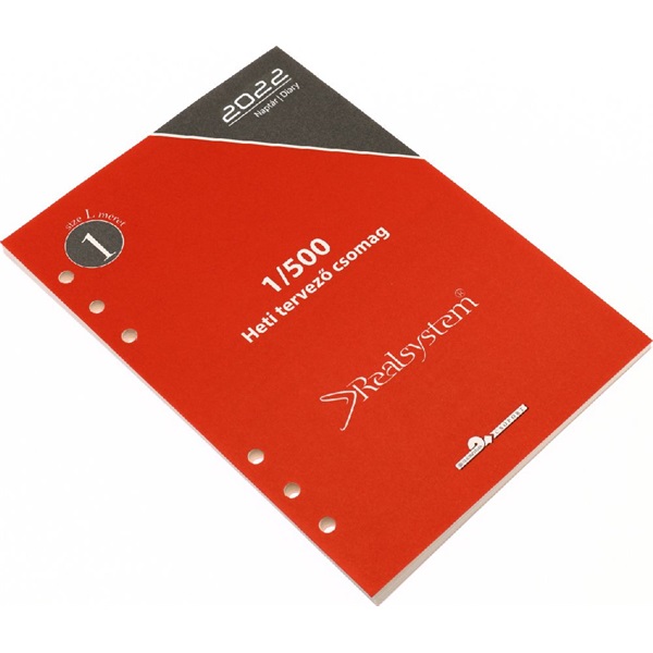 Realsystem 1/500 éves heti beosztású gyűrűs naptár kiegészítő