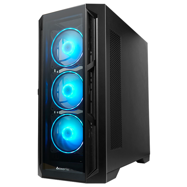 CHIEFTEC  Gaming APEX GA-01B-TG-OP ATX RGB  4xRGB Ventillátor Edzett Üveg Számítógépház fekete