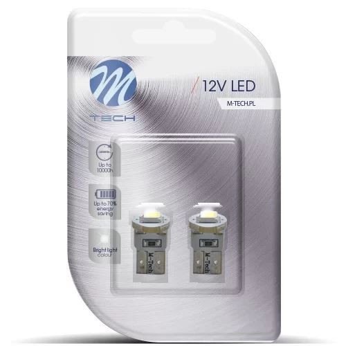 M-Tech T10 LED P 1x5050 SMD fehér színű pát (72LB081W)