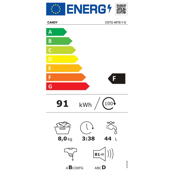 Candy CSTG 48TE/1-S felültöltős mosógép