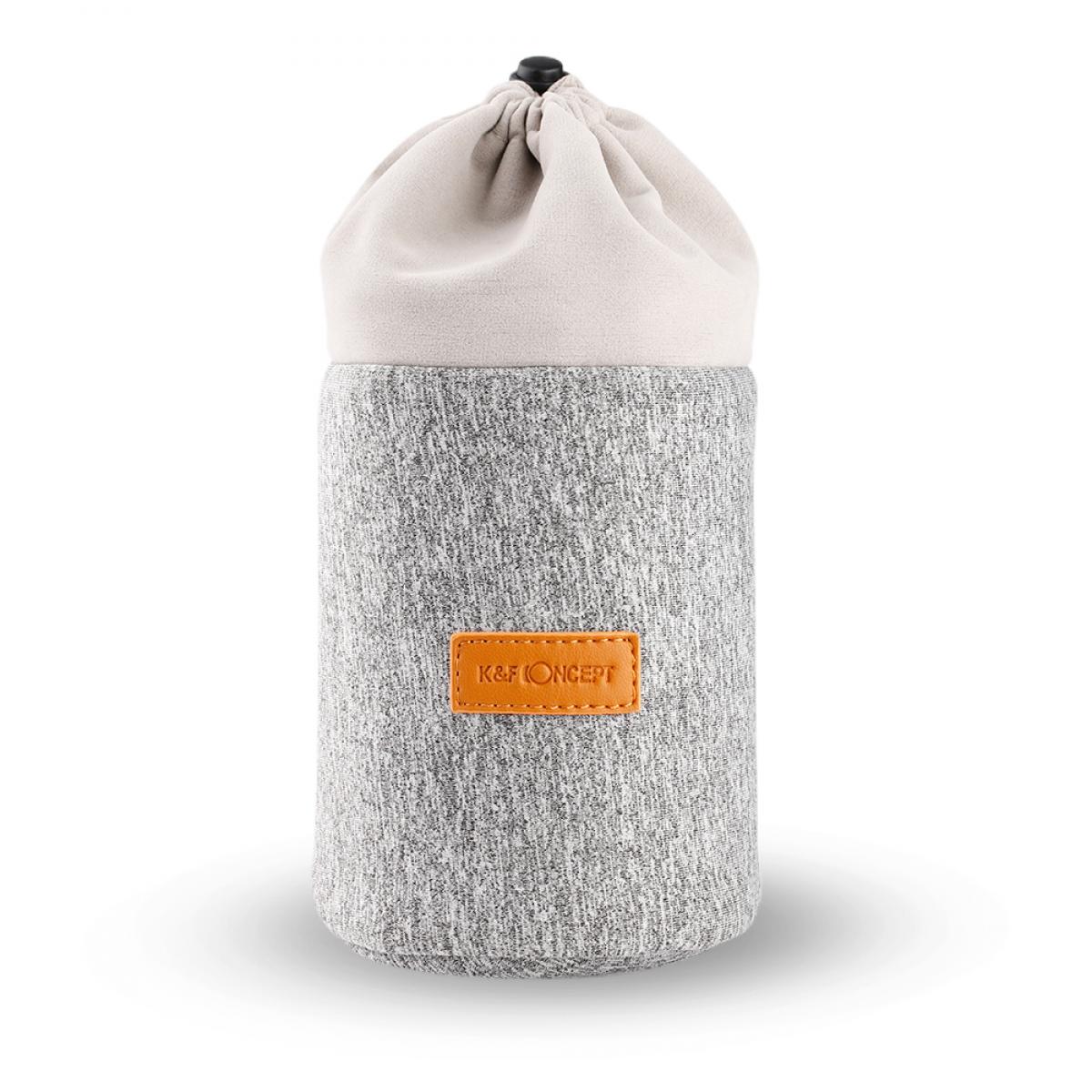 K&F Concept obketív védő tok 10x13-18cm, neoprén, szürke narancs