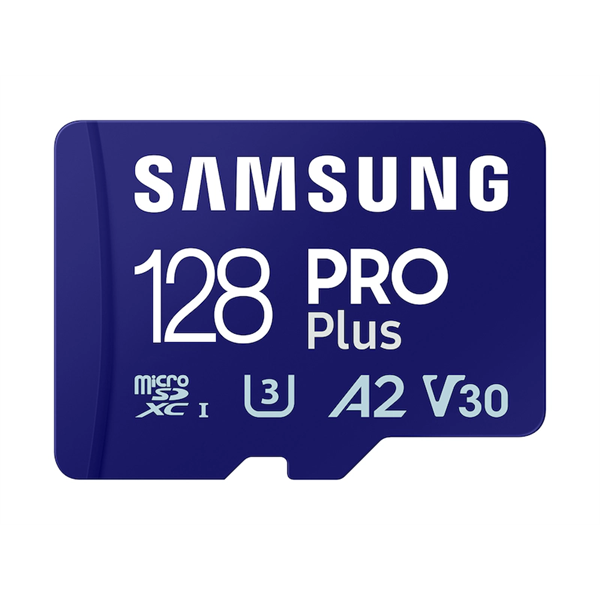 Samsung 128GB microSDXC Pro Plus Class10 U3 A2 V30 adapter nélkül Memóriakártya Samsung 128GB microSDXC Pro Plus Class10 U3 A2 V30 adapter nélkül Memóriakártya