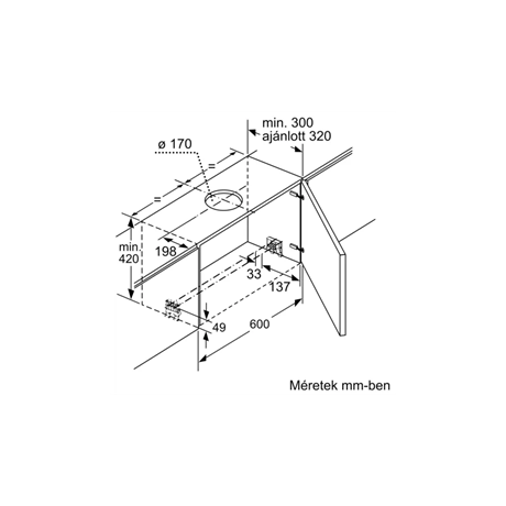 Bosch DFS067A51 PÁRAELSZÍVÓ BEÉPÍTHETŐ