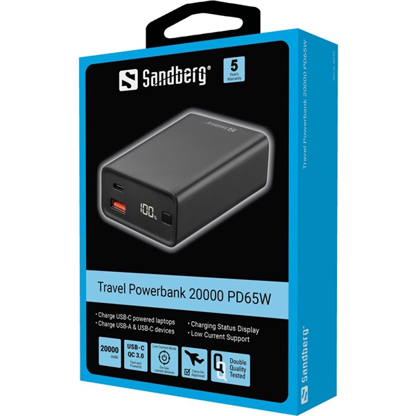 Sandberg  Travel 20000 PD65W Powerbank 